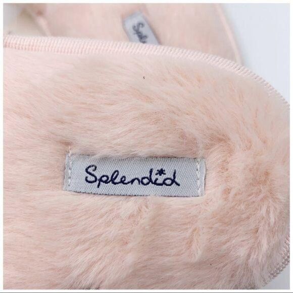 SPLENDID Pink Fluffy Crisscross Peep Toe Slippers Size M/L - Picture 7 of 11